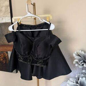 Elegant Black Women's Skirt & top